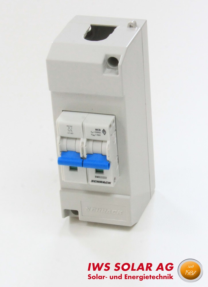 Leitungsschutzschalter-Box DC 2x16A (2-polig) dient als Hauptschalter sowie  als Schutz vor Kurzschluss (Sicherung). Vorschrift in Batterieleitungen!