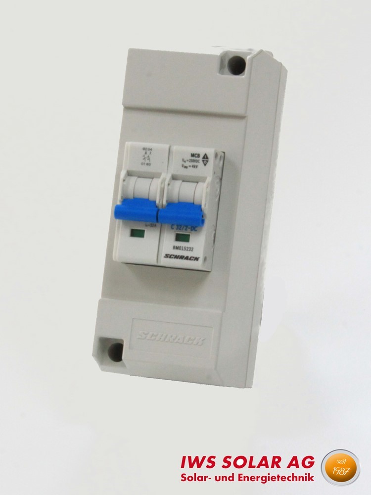 DC-Leitungsschutzschalter LS-Schalter Photovoltaik Schutzschalter 2-polig  500V DC C 10A
