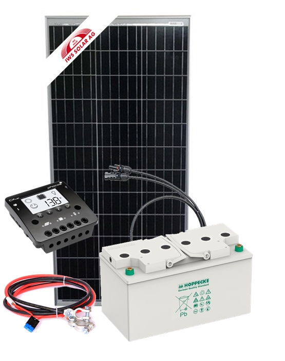 Insel Solar Set 1280W - 24 Volt Inselanlage mit Wechselrichter (230 Volt AC)