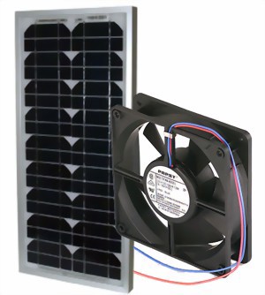 Bild von Solar-Ventilator Set 20, 12 VDC / 5.0 W, 170 m3/h