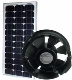 Bild von Solar-Ventilator Set 50, 12 VDC / 12.0 W, 350 m3/h