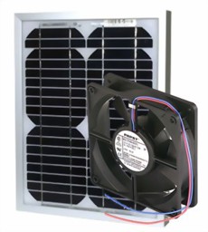 Bild von Solar-Ventilator Set 10, 12 VDC / 3.1 W, 140 m3/h