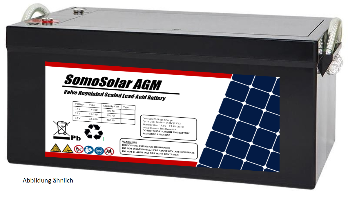 Bild von AGM Batterie SomoSolar 260Ah/12V