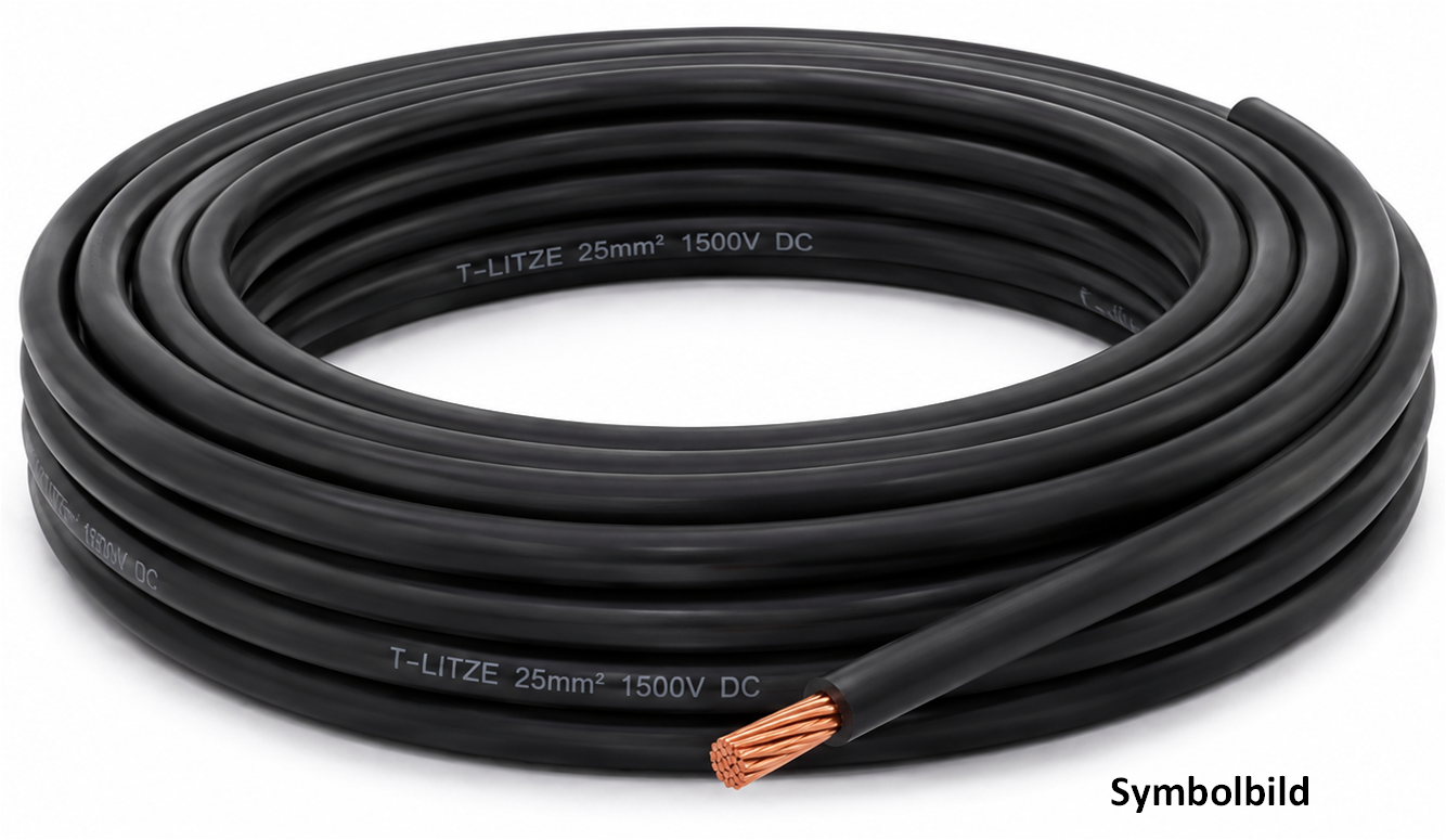 Kabel T-Litze 16 mm2 / schwarz